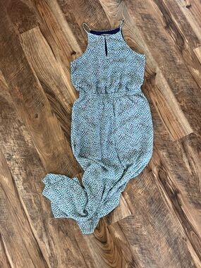 Daisy Fuentes Navy and Teal Printed Dress